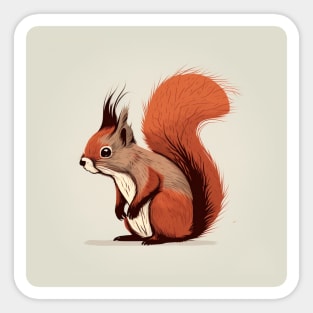 Siberian Red Squirrel Sticker